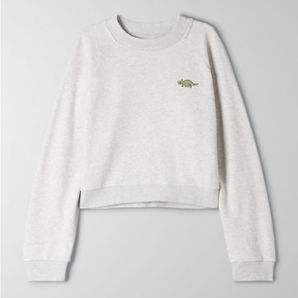 Aritzia Sunday Best Elle Dinosaur Cropped Crewneck Sweatshirt - Picture 1 of 7